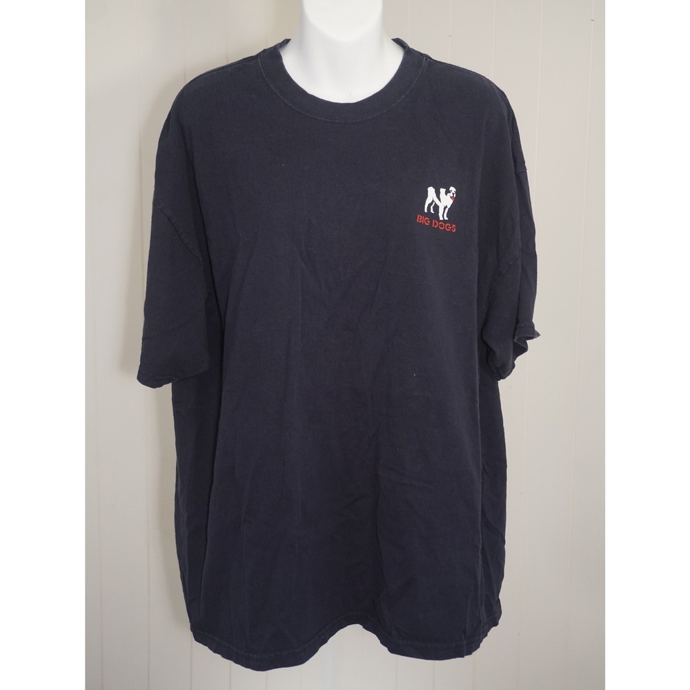 Big Dogs X-Large Navy Blue Graphic T-Shirt Five O'Clock Somewhere